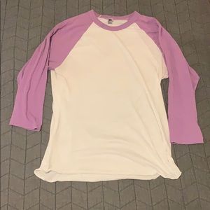 American Apparel baseball tee 50/50